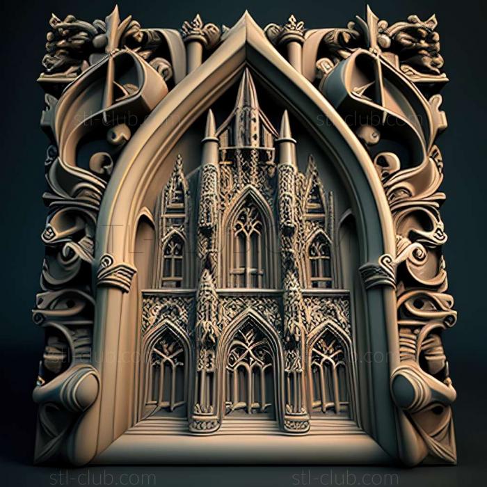 3D model gothic castle (STL)